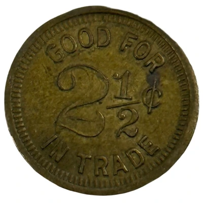 2½ Cents - Justus ND back