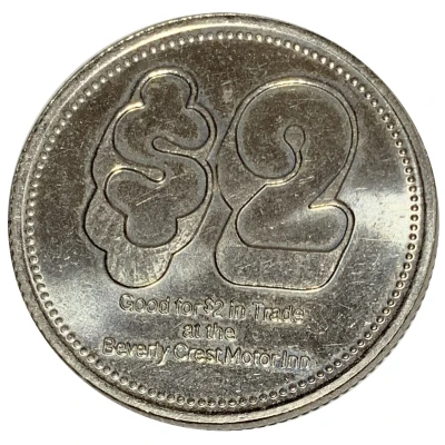 2 Dollars - Berverly Crest Motor Inn Edmonton, Alberta back