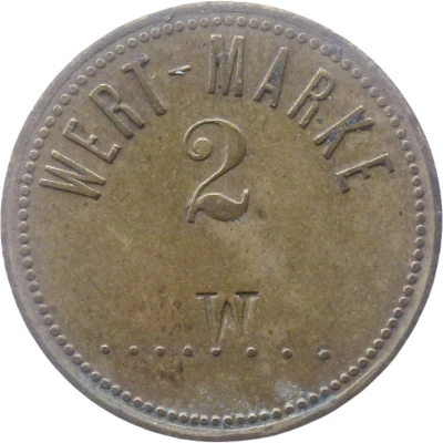 2 Pfennigs (Wert-Marke; Countermarked "W") ND front