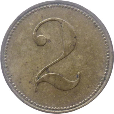 2 Pfennigs (Wert-Marke; Countermarked "W") ND back