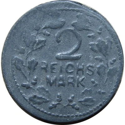 2 Reichs Mark Miniature token ND back