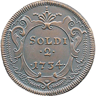 2 Soldi - Gorizia 1734 Restrike front