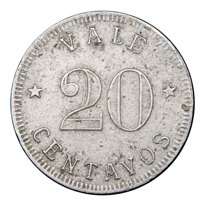 20 Centavos - Granadino Jesús Del Valle back