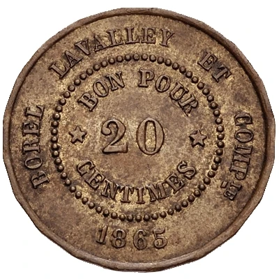 20 Centimes - Borel Lavalley back