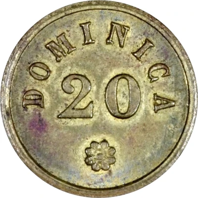 20 Cents (Dominica) ND back