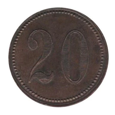 20 Pfennigs (Schwäbisch Gmünd - Consumverein) ND back