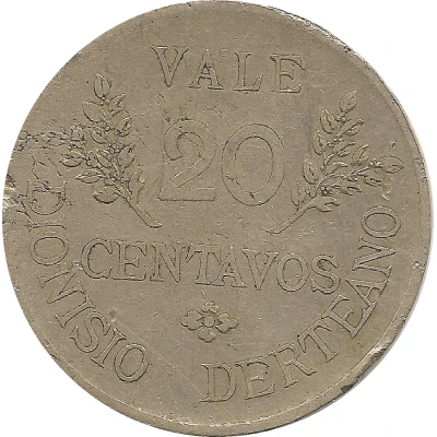 20 centavos Hacienda Puente front