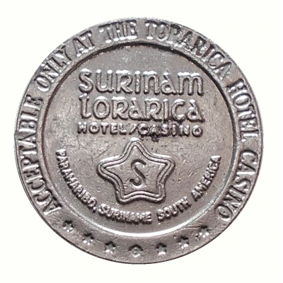 25 Cent Gaming Token - Surinam Torarica Hotel Casino Paramaribo back