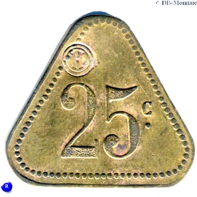 25 Centimes Compagnie Générale Française de Tramways - Le Havre [76] ND back