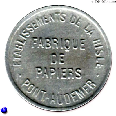 25 Centimes - Etablissement de la Risle - Pont-Audemer [27] front