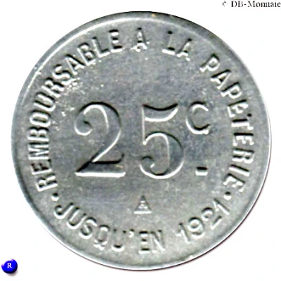 25 Centimes - Etablissement de la Risle - Pont-Audemer [27] back