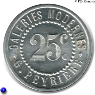 25 Centimes - Galeries Modernes - G.Peyrière - Réalmont [81] front