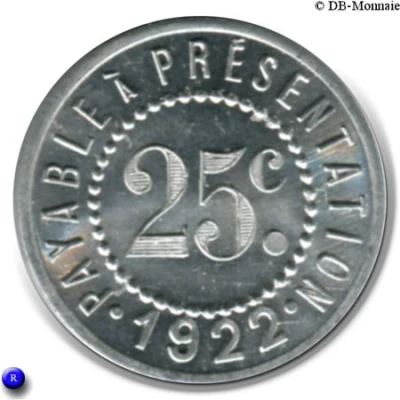 25 Centimes - Galeries Modernes - G.Peyrière - Réalmont [81] back