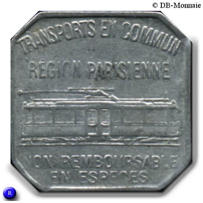 25 Centimes - Région Parisienne 75 TCRP front