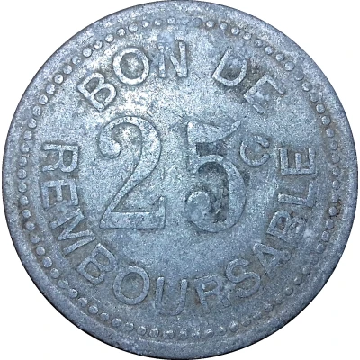 25 Centimes - Société Anonyme de la Grande Comore ND back