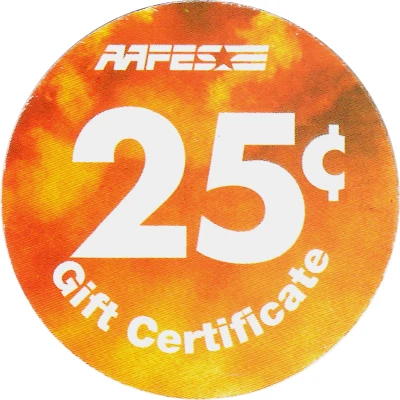 25 Cents - AAFES Gift Certificate 10A back