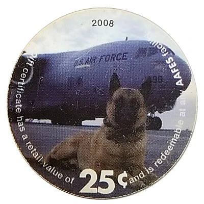 25 Cents - AAFES Gift Certificate 11A front