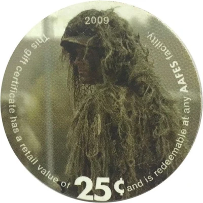 25 Cents - AAFES Gift Certificate 12C front