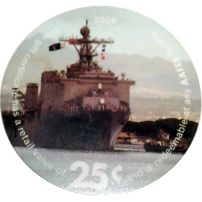 25 Cents - AAFES Gift Certificate 12J front