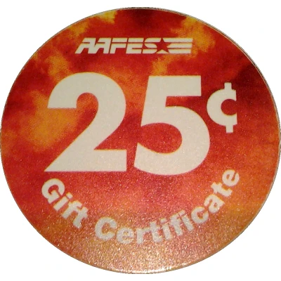 25 Cents - AAFES Gift Certificate 12J back