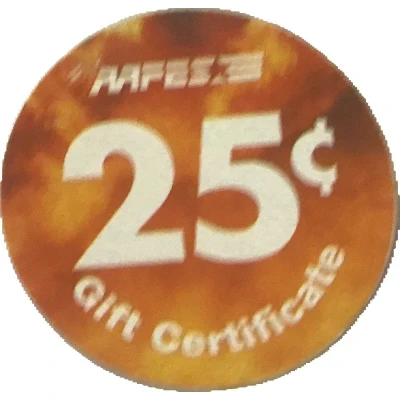 25 Cents - AAFES Gift Certificate 12M back
