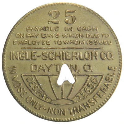 25 Cents - Amigo Smokeless Coal Co. (Amigo, West Virginia) ND back