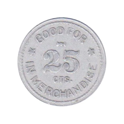 25 Cents - Diers Brothers I.G.A. Store (Gresham, Nebraska) ND back