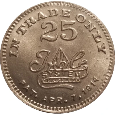 25 Cents - F. E. Felker ND back