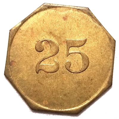 25 Cents - G.W. Schaefer (Bastrop, Texas) ND back