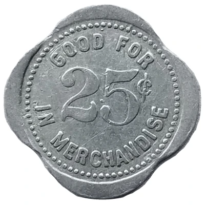 25 Cents - Herr Bros. and Co. (Wishek, North Dakota) ND back