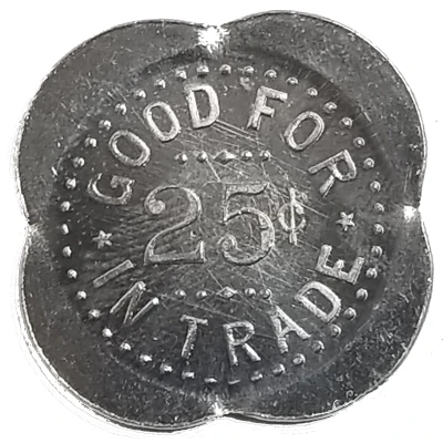 25 Cents - Herr Merc. Co. Inc. (Wishek, North Dakota) ND back