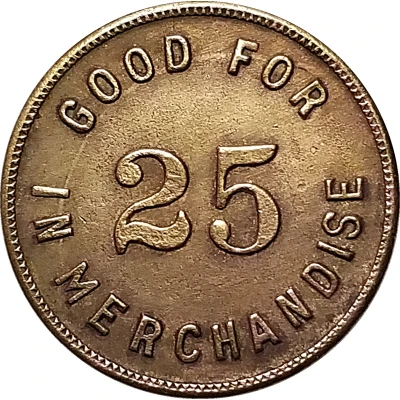 25 Cents - Jellico Coal Mining Co. (Mountain Ash, Kentucky) ND back