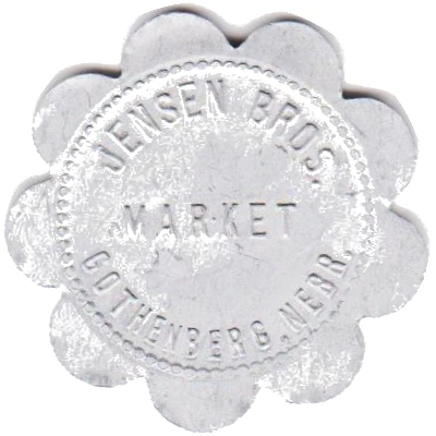 25 Cents - Jensen Brothers Market (Gothenburg, Nebraska) ND front