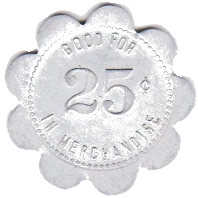25 Cents - Jensen Brothers Market (Gothenburg, Nebraska) ND back
