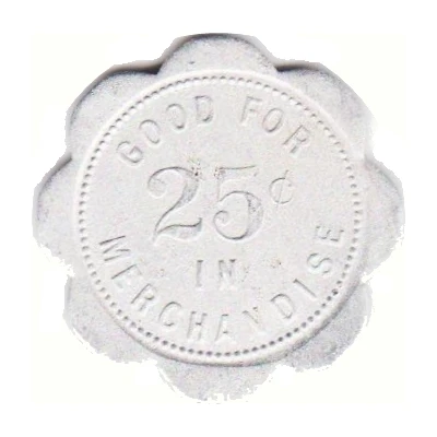 25 Cents - Kliment Mercantile Company (Prague, Nebraska) ND back