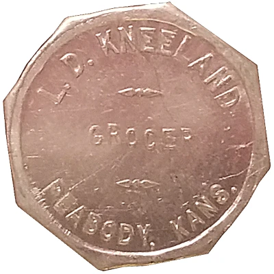 25 Cents - L. D. Kneeland (Peabody, Kansas) ND front