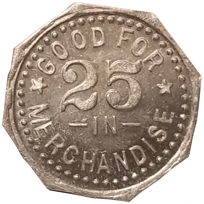 25 Cents - L. D. Kneeland (Peabody, Kansas) ND back