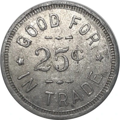 25 Cents - M. Vawrinek (Wagner, South Dakota) ND back