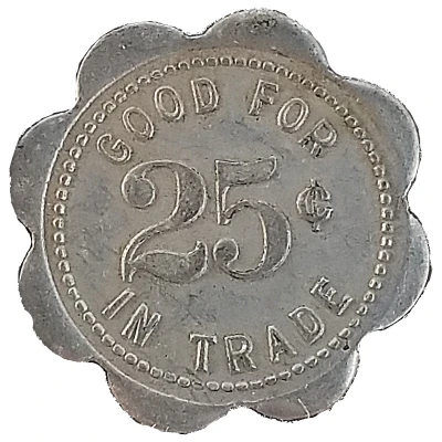 25 Cents - Mack's Cigar Store ND back