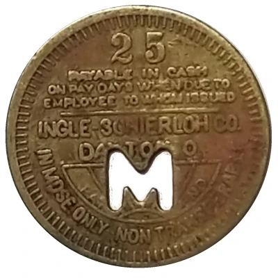 25 Cents - Margarette Coal Co. (Marfrance, West Virginia) ND back