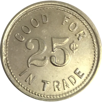 25 Cents - Recreation Parlor (Peru, Nebraska) ND back