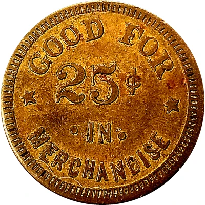 25 Cents - The Durham Merc. and Hdwe. Co. ND back
