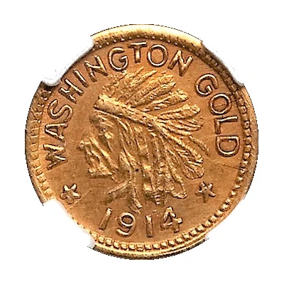 25 Cents - Washington Gold front