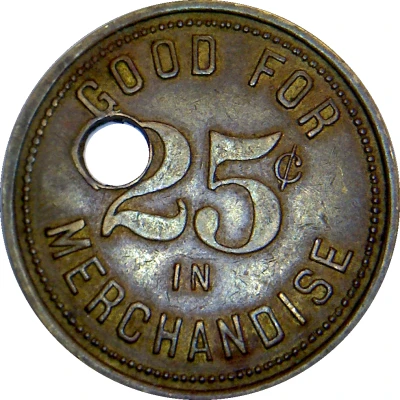 25 Cents - Wearden's Cash Store (Goliad, Texas) ND back