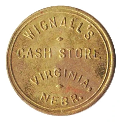 25 Cents - Wignall's Cash Store Virginia, Nebraska ND front