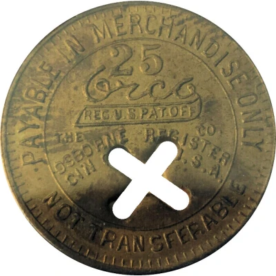 25 Cents - Yocum Creek Coal Co (Evarts, Kentucky) ND back