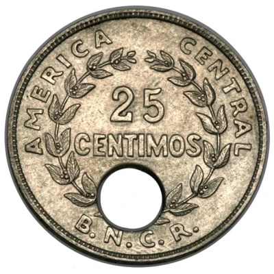 25 Céntimos Leprosarium Coinage back