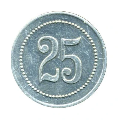 25 Pfennigs Zuckerfabrik Zörbig ND back