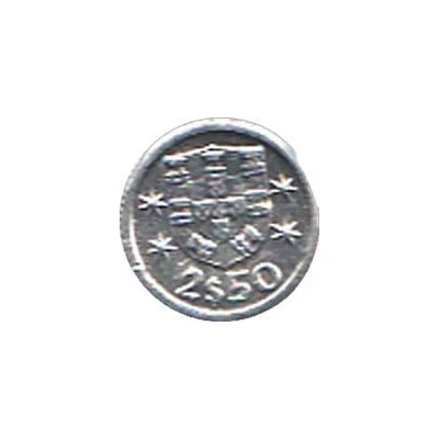 2.50 Escudos Miniature coin; Aluminium back