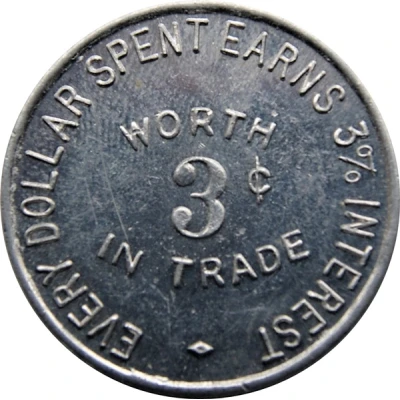 3 Cents - Glade's (Eureka Springs, Arkansas) ND back